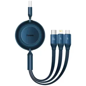 Kabel Baseus Bright Mirror 3, USB 3-in-1 cable for micro USB / USB-C / Lightning 66W / 2A 1.1m (Blue)