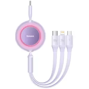 Kabel Baseus Bright Mirror 4, USB-C 3-in-1 cable for micro USB / USB-C / Lightning 100W / 3.5A 1.1m (Purple)