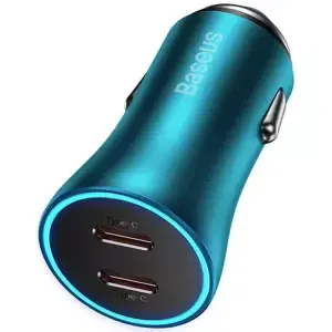 Nabíječka do auta Baseus Golden Contactor Pro car charger, 2x USB-C, 40W (blue)