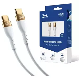 Kabel 3MK HyperSilicone Cable USB-C2m 100W White