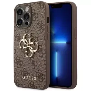 Kryt Guess GUHCP14L4GMGBR iPhone 14 Pro 6,1" brown hardcase 4G Big Metal Logo (GUHCP14L4GMGBR)