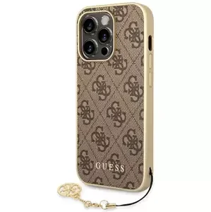 Kryt Guess GUHCP14LGF4GBR iPhone 14 Pro 6,1" brown hardcase 4G Charms Collection (GUHCP14LGF4GBR)