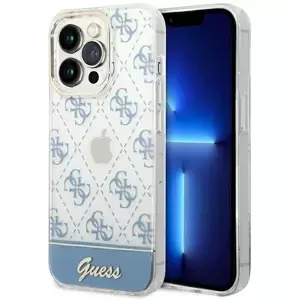 Kryt Guess GUHCP14LHG4MHB iPhone 14 Pro 6,1" blue hardcase 4G Pattern Script (GUHCP14LHG4MHB)
