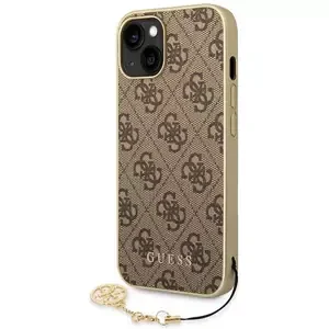 Kryt Guess GUHCP14SGF4GBR iPhone 14 6,1" brown hardcase 4G Charms Collection (GUHCP14SGF4GBR)