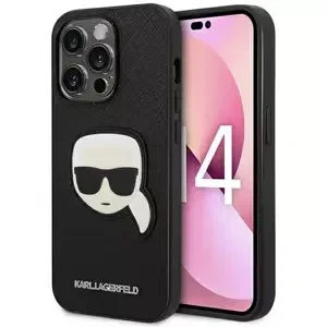 Kryt Karl Lagerfeld KLHCP14XSAPKHK iPhone 14 Pro Max 6,7" black hardcase Saffiano Karl`s Head Patch (KLHCP14XSAPKHK)