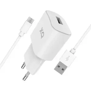 Nabíječka XQISIT NP Travel Charger Single USB-A 2.4A w. micr white (50854)