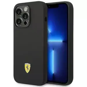 Kryt Ferrari FEHCP14LSIBBK iPhone 14 Pro 6,1" black hardcase Silicone Metal Logo (FEHCP14LSIBBK)