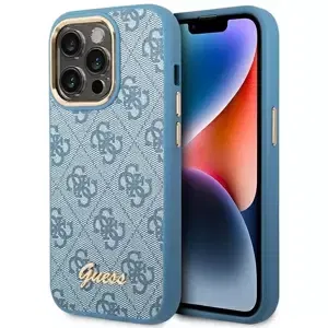 Kryt Guess GUHCP14LHG4SHB iPhone 14 Pro 6,1" blue hard case 4G Vintage Gold Logo (GUHCP14LHG4SHB)