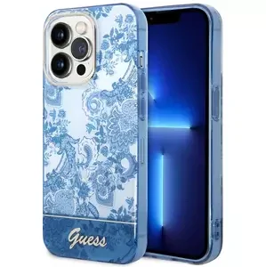 Kryt Guess GUHCP14LHGPLHB iPhone 14 Pro 6,1" blue hardcase Porcelain Collection (GUHCP14LHGPLHB)