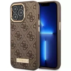 Kryt Guess GUHMP13LU4GPRW iPhone 13 Pro / 13 6,1" brown hard case 4G Logo Plate MagSafe (GUHMP13LU4GPRW)