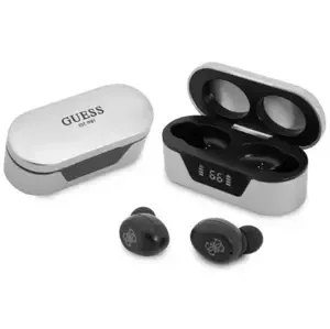 Sluchátka Guess GUTWST31EG TWS Bluetooth Headphones + Docking Station Gray (GUTWST31EG)