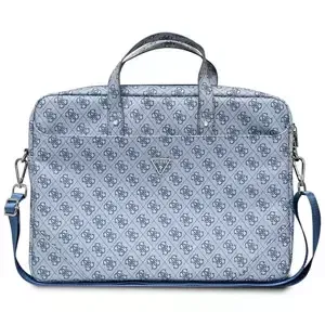 Pouzdro Guess Torba GUCB15P4TB 16" blue Saffiano 4G Hot Stamp Triangle Logo (GUCB15P4TB)