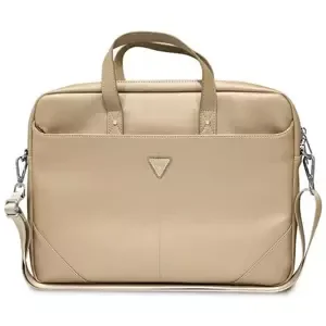 Pouzdro Guess Torba GUCB15PSATLE 16" beige Saffiano Hot Stamp Triangle Logo (GUCB15PSATLE)