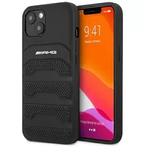 Kryt AMG AMHCP14MGSEBK iPhone 14 Plus 6,7" black hardcase Leather Debossed Lines (AMHCP14MGSEBK)