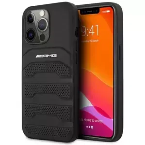 Kryt AMG AMHCP14XGSEBK iPhone 14 Pro Max 6,7" black hardcase Leather Debossed Lines (AMHCP14XGSEBK)