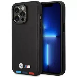 Kryt Case BMW BMHCP14L22PTDK iPhone 14 Pro 6,1" black Leather Stamp Tricolor (BMHCP14L22PTDK)