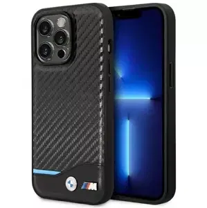 Kryt Case BMW BMHCP14X22NBCK iPhone 14 Pro Max 6,7" black Leather Carbon (BMHCP14X22NBCK)