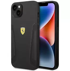 Kryt Ferrari FEHCP14MRBUK iPhone 14 Plus 6,7" black hardcase Leather Stamp Sides (FEHCP14MRBUK)