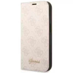 Pouzdro Guess GUBKP14SHG4SHP iPhone 14 6,1" pink book 4G Vintage Gold Logo (GUBKP14SHG4SHP)