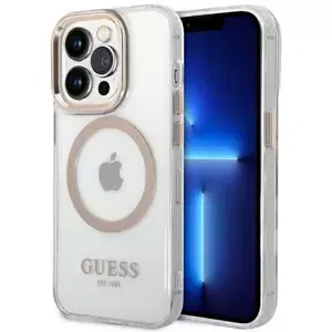 Kryt Guess GUHMP14LHTRMD iPhone 14 Pro 6,1" gold hard case Metal Outline Magsafe (GUHMP14LHTRMD)