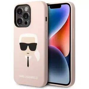 Kryt Karl Lagerfeld KLHMP14LSLKHLP iPhone 14 Pro 6,1" hardcase light pink Silicone Karl`s Head Magsafe (KLHMP14LSLKHLP)