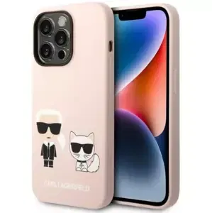 Kryt Karl Lagerfeld KLHMP14LSSKCI iPhone 14 Pro 6,1" hardcase light pink Silicone Karl & Choupette Magsafe (KLHMP14LSSKCI)