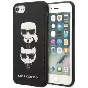 Kryt Karl Lagerfeld iPhone 7 / 8 / SE 2020 / SE 2022 black hardcase Saffiano Ikonik Karl&Choupette Head (KLHCI8SAKICKCBK)