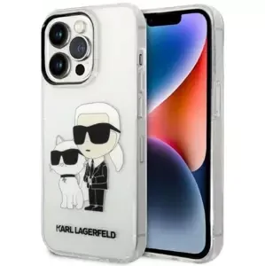 Kryt Karl Lagerfeld iPhone 14 Pro 6,1" transparent hardcase IML GLIT NFT Karl&Choupette (KLHCP14LHNKCTGT)