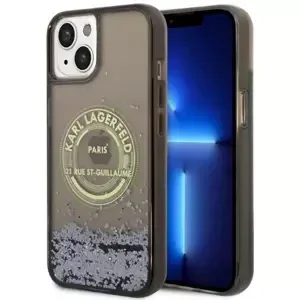 Kryt Karl Lagerfeld iPhone 14 6,1" black hardcase Liquid Glitter RSG (KLHCP14SLCRSGRK)