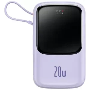 Nabíječka Powerbank Baseus Qpow Pro with Lightning cable, USB-C, USB, 10000mAh, 20W (purple)
