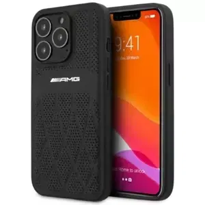 Kryt AMG iPhone 13 Pro Max 6,7" black hardcase Leather Curved Lines (AMHCP13XOSDBK)