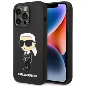 Kryt Karl Lagerfeld iPhone 14 Pro 6,1" hardcase black Silicone Ikonik (KLHCP14LSNIKBCK)