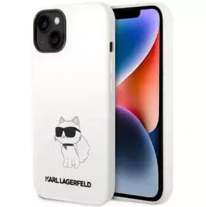 Kryt Karl Lagerfeld iPhone 14 Plus 6,7" hardcase white Silicone Choupette (KLHCP14MSNCHBCH)