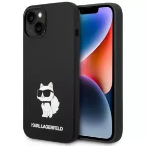 Kryt Karl Lagerfeld iPhone 14 6,1" hardcase black Silicone Choupette (KLHCP14SSNCHBCK)