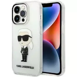 Kryt Karl Lagerfeld iPhone 14 Pro Max 6,7" transparent hardcase Ikonik Karl Lagerfeld (KLHCP14XHNIKTCT)