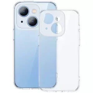 Kryt Baseus Illusion Transparent Case, lens frames, tempered glass set for iPhone 14 Plus + cleaning kit