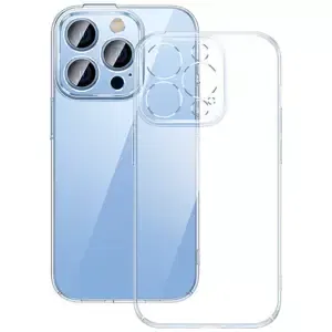 Kryt Baseus Crystal Transparent Case and Tempered Glass set for iPhone 14 Pro Max