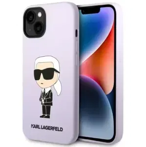 Kryt Karl Lagerfeld iPhone 14 Plus 6,7" hardcase purple Silicone Ikonik (KLHCP14MSNIKBCU)