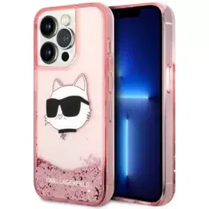 Kryt Karl Lagerfeld iPhone 14 Pro Max 6,7" pink hardcase Glitter Choupette Head (KLHCP14XLNCHCP)