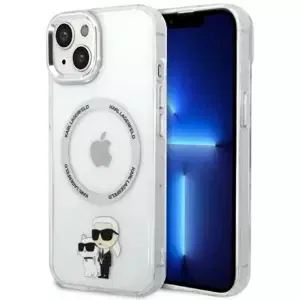 Kryt Karl Lagerfeld iPhone 14 6,1" hardcase transparent Iconic Karl&Choupette Magsafe (KLHMP14SHNKCIT)