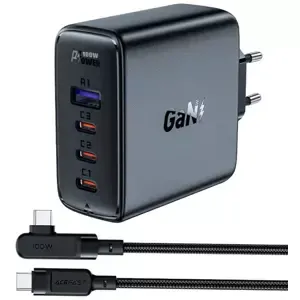 Nabíječka Wall charger Acefast  A37 PD100W GAN, 4x USB, 100W (black)