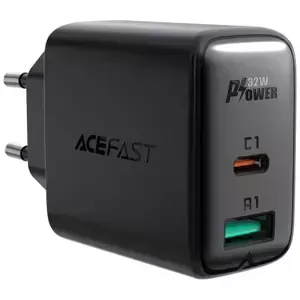 Nabíječka Wall Charger Acefast A5 PD32W, USB + USB-C (black)
