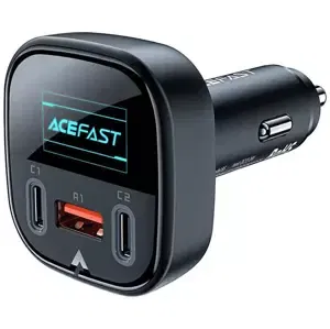 Nabíječka do auta Car Charger Acefast B5, 101W, 2x USB-C + USB, OLED (black)