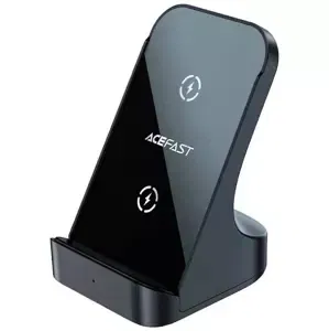 Qi induction charger with stand Acefast 15W E14 (gray)