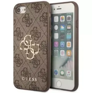 Kryt Guess iPhone 7 / 8 / SE 2020 / 2022 brown hardcase 4G Big Metal Logo (GUHCI84GMGBR)