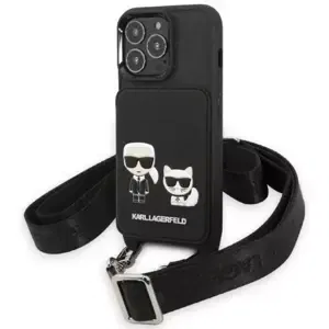 Kryt Karl Lagerfeld iPhone 13 Pro  hardcase Saffiano Karl & Choupette Embossed (KLHCP13LSAKCHSK)