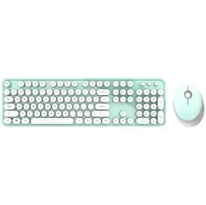 Klávesnice Wireless keyboard + mouse set MOFII Sweet 2.4G (White-Green)