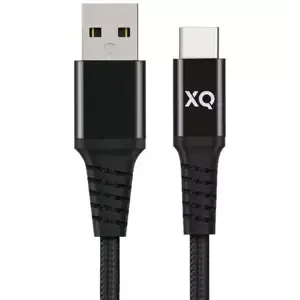 Kabel XQISIT NP Cotton braided USB-C to USB-A 3.0 200cm black (50835)