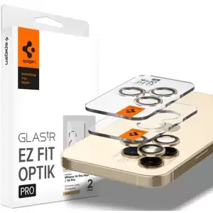 Ochranné sklo CAMERA COVER SPIGEN OPTIK.TR ”EZ FIT” CAMERA PROTECTOR 2-PACK IPHONE 14 PRO / 14 PRO MAX GOLD (AGL05598)