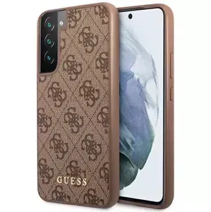 Kryt Guess Samsung Galaxy S23+ brown hard case 4G Metal Gold Logo (GUHCS23MG4GFBR)